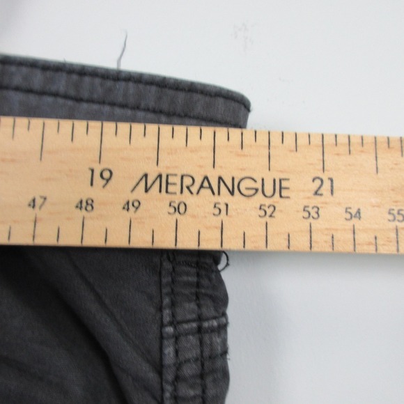 American Eagle Low Rise Baggy Flare Cargo Pants Women 18 Grey Zip Stretch 614 - Picture 9 of 14